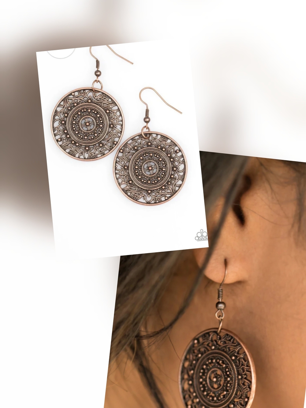 SAY YOU WHEEL COPPER EARRINGS